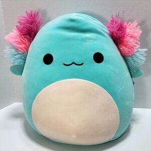 Axoloti Anastasia Squishmallow 13in Blue White Pink Stuffed Plush Animal